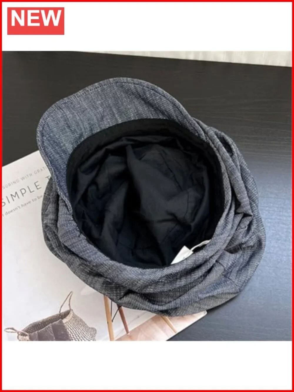 Slouchy Pleated Newsboy Hat Cotton Cabbie Cap Lightweight Adjustable Unisex